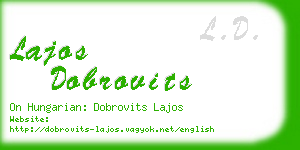 lajos dobrovits business card